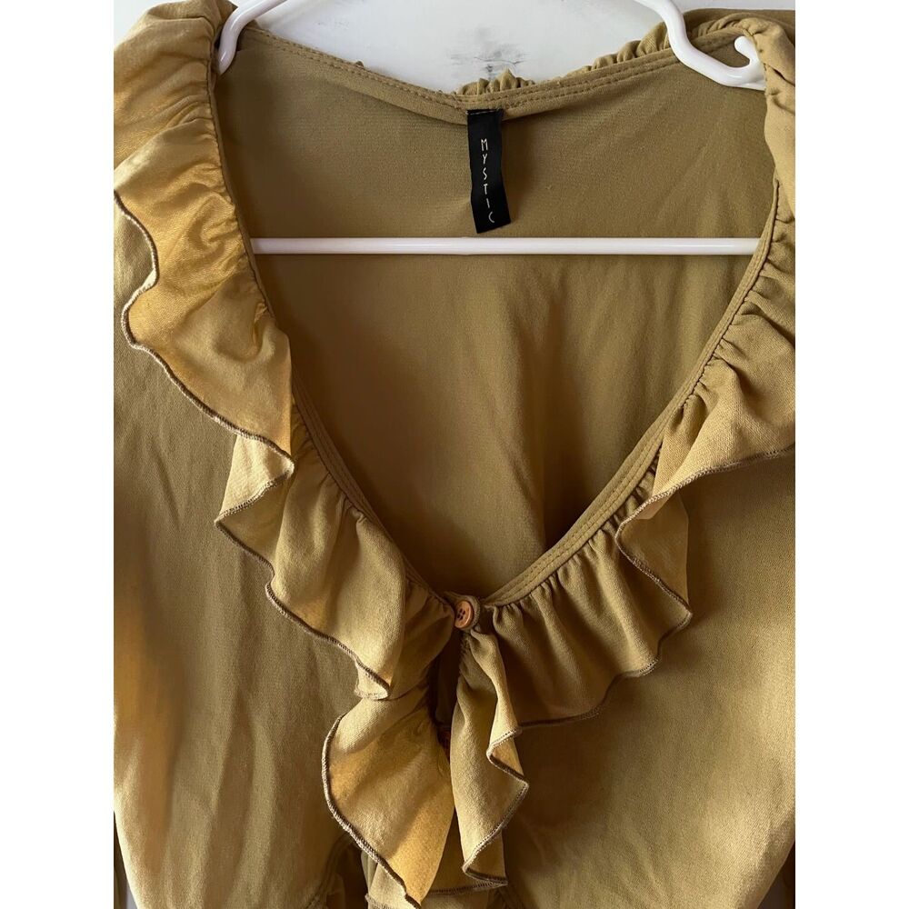 y2k going out top ruffles witchy ren faire size small - Picture 3 of 5